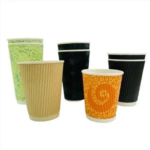 Tazza tal-Kafè tal-Kakri tal-Karta tal-Ħitan Doppju Disposable